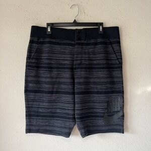Nike Shorts Mens XL Striped FC Squad Soccer Knit Sweatshorts Big Swoosh Check